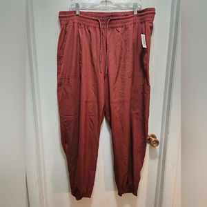 Old Navy Women's Athletic Jogger Pockets Rust Size XL Atheleisure